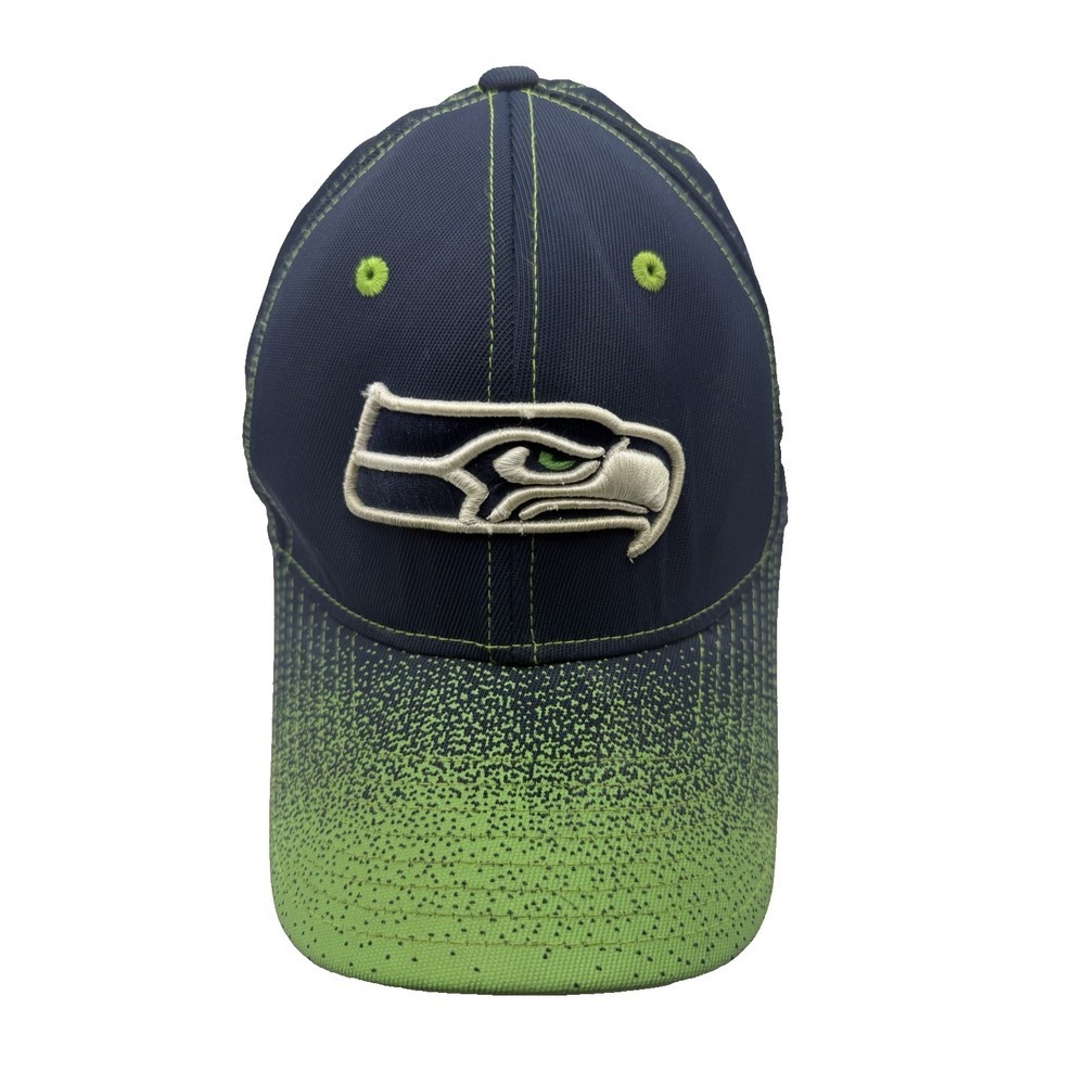 Vintage Seattle Seahawks ReebokHat Cap Size XL XXL Stretch FitGreen Gradient